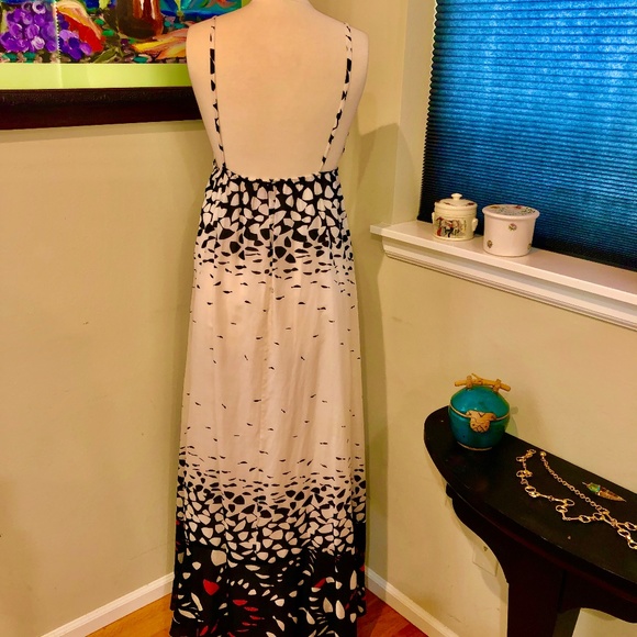 ANTHROPOLOGIE Twinkle by Wenlan Maxi Dress Silk Blend Size S - Picture 3 of 11